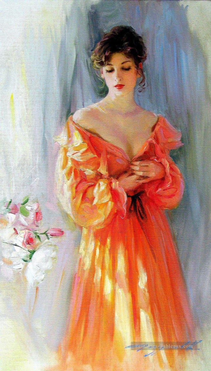 Belle femme KR 017 Impressionist Peintures à l'huile